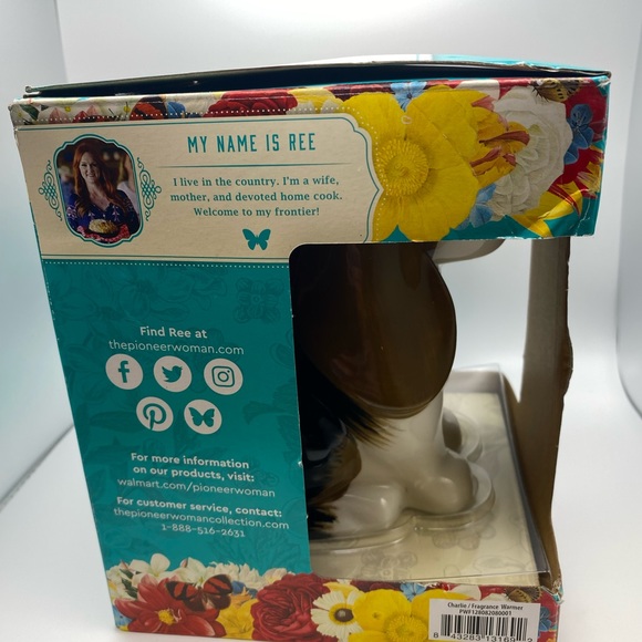 Pioneer Woman Ceramic Charlie Basset Hound Fragrance Wax Warmer New In Box - Picture 5 of 5